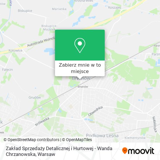 Mapa Zakład Sprzedaży Detalicznej i Hurtowej - Wanda Chrzanowska