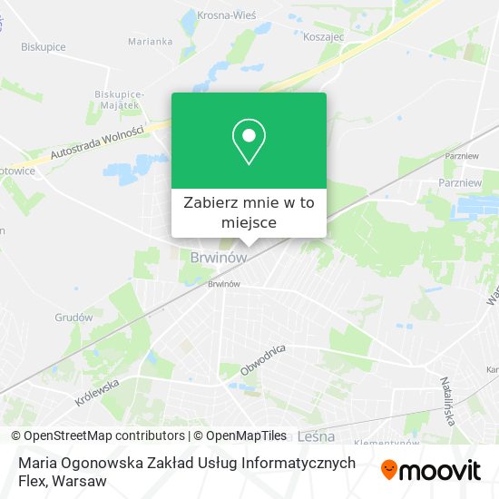 Mapa Maria Ogonowska Zakład Usług Informatycznych Flex