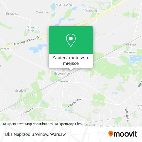 Mapa Bks Naprzód Brwinów