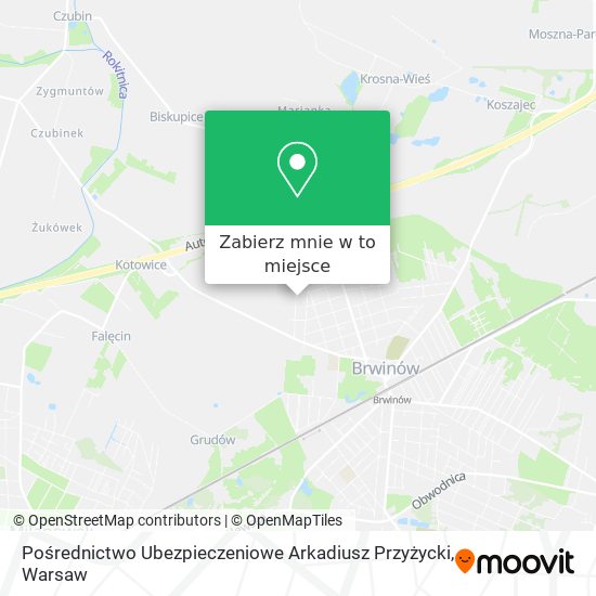 Mapa Pośrednictwo Ubezpieczeniowe Arkadiusz Przyżycki