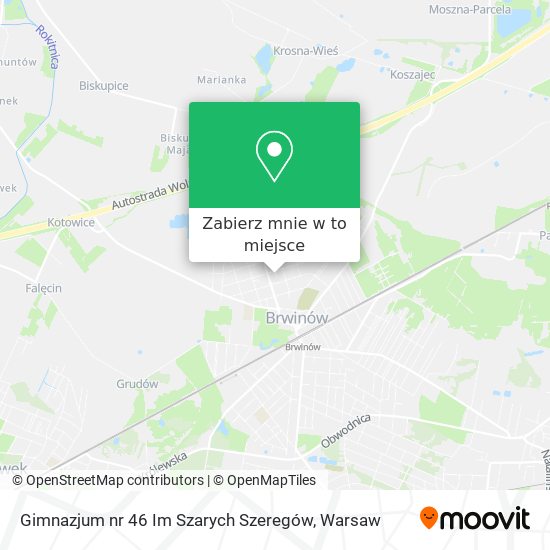 Mapa Gimnazjum nr 46 Im Szarych Szeregów