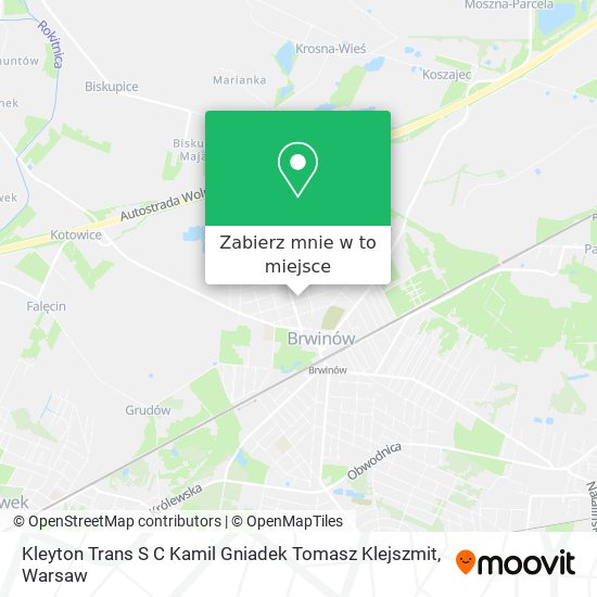 Mapa Kleyton Trans S C Kamil Gniadek Tomasz Klejszmit