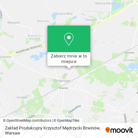 Mapa Zakład Produkcyjny Krzysztof Mędrzycki Brwinów