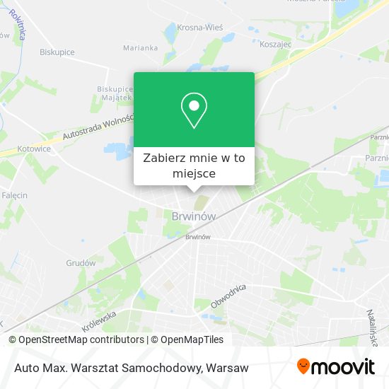 Mapa Auto Max. Warsztat Samochodowy