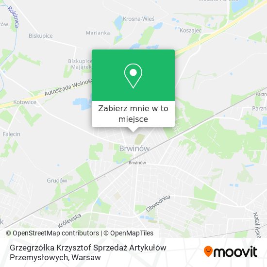 Mapa Grzegrzółka Krzysztof Sprzedaż Artykułów Przemysłowych