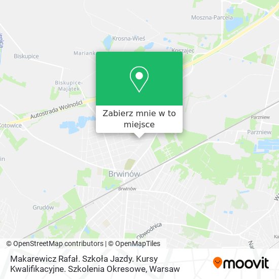 Mapa Makarewicz Rafał. Szkoła Jazdy. Kursy Kwalifikacyjne. Szkolenia Okresowe