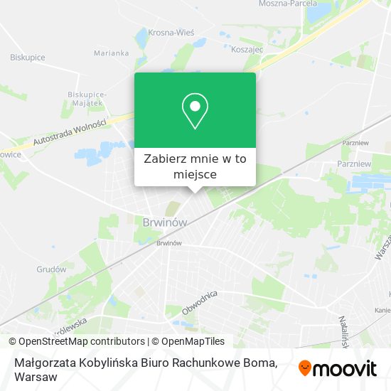 Mapa Małgorzata Kobylińska Biuro Rachunkowe Boma