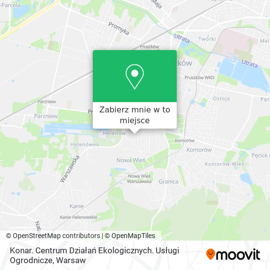 Mapa Konar. Centrum Działań Ekologicznych. Usługi Ogrodnicze