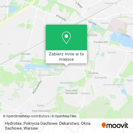 Mapa Hydrotex. Pokrycia Dachowe. Dekarstwo. Okna Dachowe