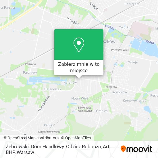 Mapa Żebrowski. Dom Handlowy. Odzież Robocza, Art. BHP