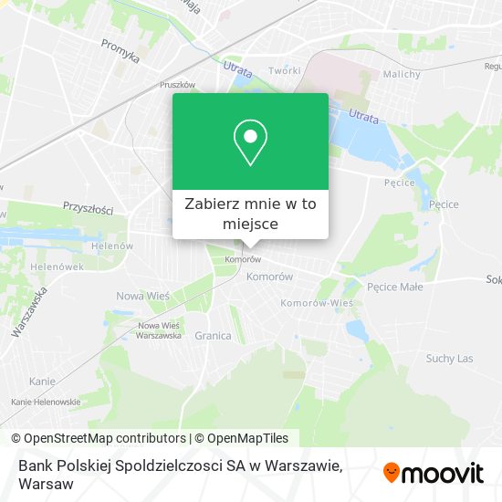 Mapa Bank Polskiej Spoldzielczosci SA w Warszawie