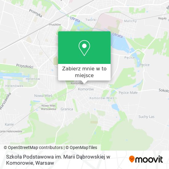 Mapa Szkoła Podstawowa im. Marii Dąbrowskiej w Komorowie