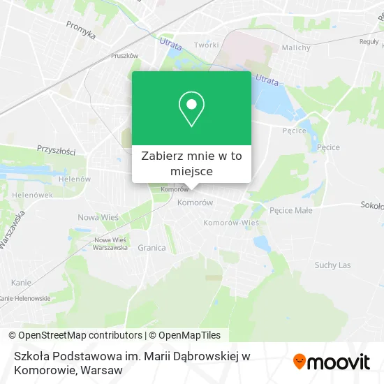 Mapa Szkoła Podstawowa im. Marii Dąbrowskiej w Komorowie
