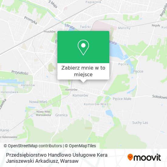 Mapa Przedsiębiorstwo Handlowo Usługowe Kera Janiszewski Arkadiusz