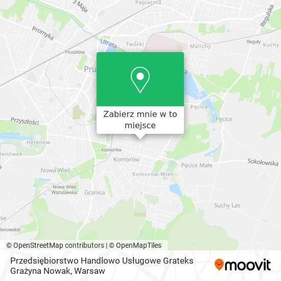 Mapa Przedsiębiorstwo Handlowo Usługowe Grateks Grażyna Nowak