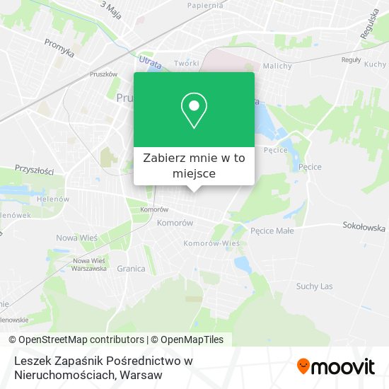 Mapa Leszek Zapaśnik Pośrednictwo w Nieruchomościach