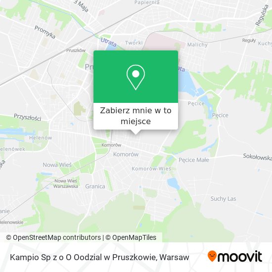 Mapa Kampio Sp z o O Oodzial w Pruszkowie