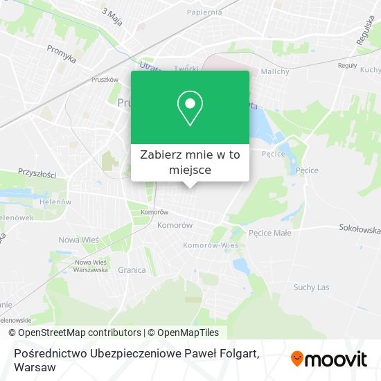 Mapa Pośrednictwo Ubezpieczeniowe Paweł Folgart