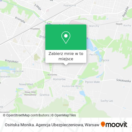 Mapa Osińska Monika. Agencja Ubezpieczeniowa