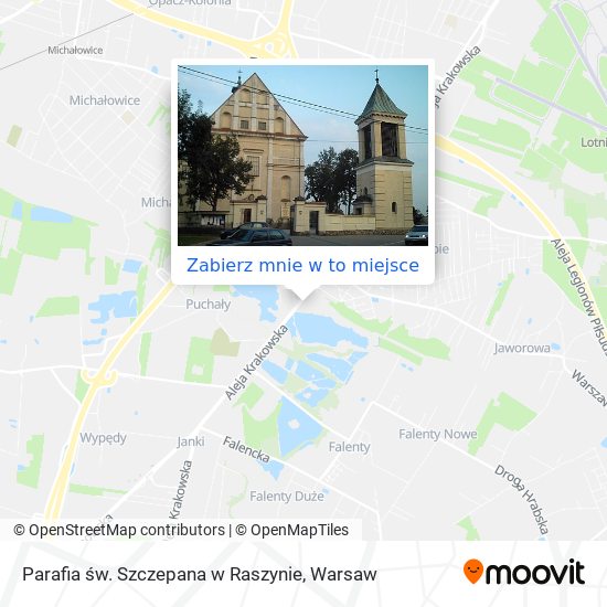 Mapa Parafia św. Szczepana w Raszynie