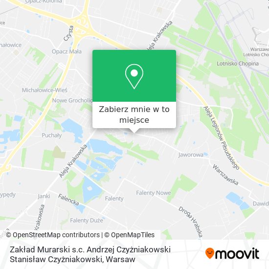 Mapa Zakład Murarski s.c. Andrzej Czyżniakowski Stanisław Czyżniakowski