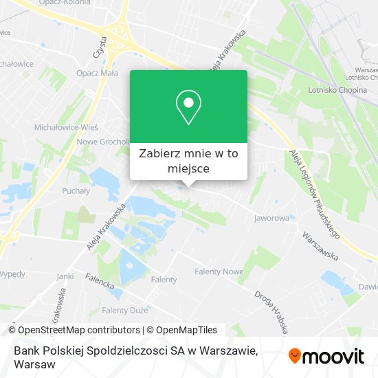 Mapa Bank Polskiej Spoldzielczosci SA w Warszawie