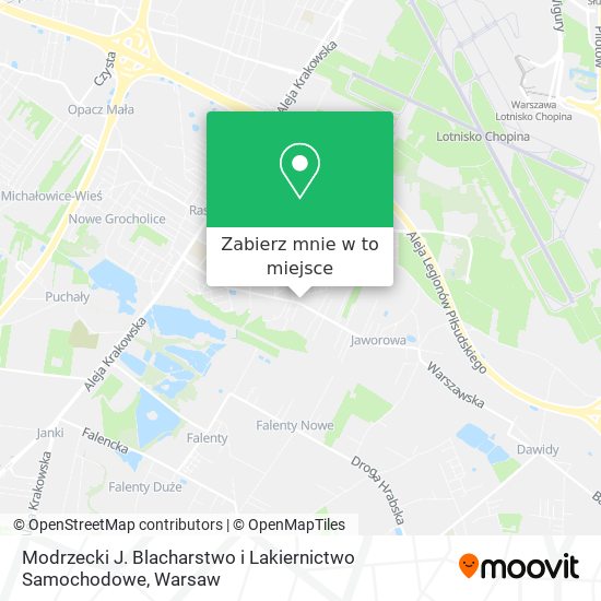 Mapa Modrzecki J. Blacharstwo i Lakiernictwo Samochodowe