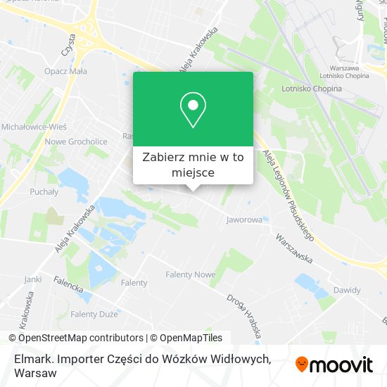 Mapa Elmark. Importer Części do Wózków Widłowych