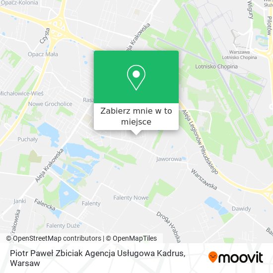 Mapa Piotr Paweł Zbiciak Agencja Usługowa Kadrus