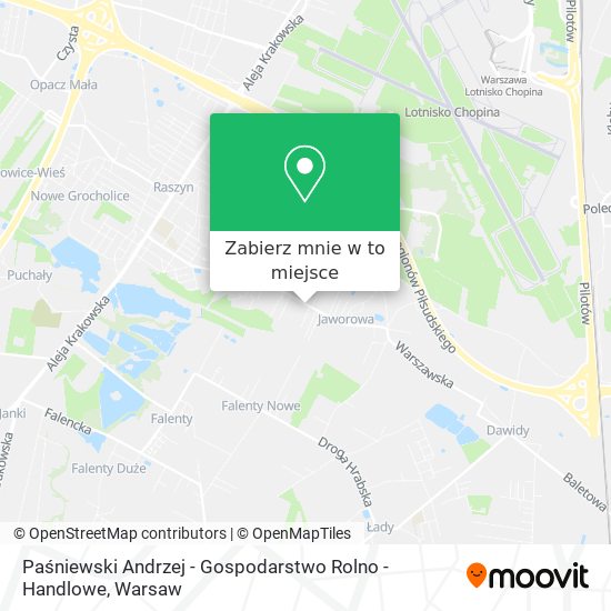 Mapa Paśniewski Andrzej - Gospodarstwo Rolno - Handlowe