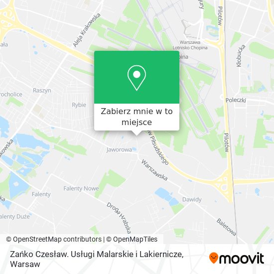 Mapa Zańko Czesław. Usługi Malarskie i Lakiernicze