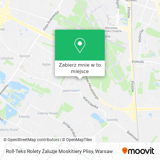 Mapa Roll-Teks Rolety Żaluzje Moskitiery Plisy