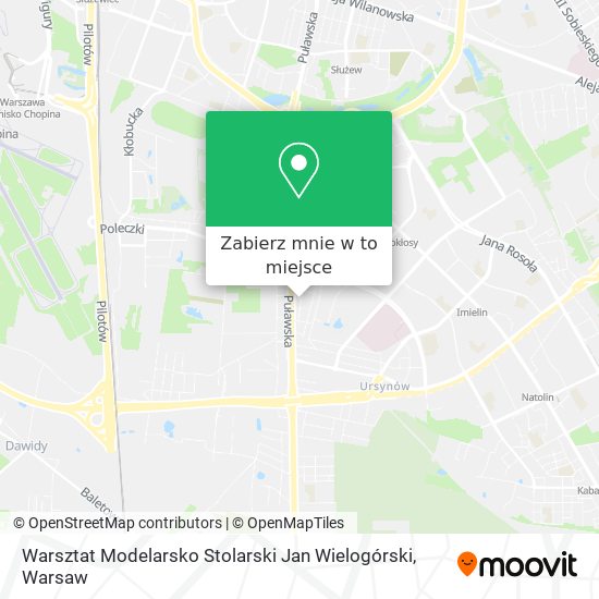 Mapa Warsztat Modelarsko Stolarski Jan Wielogórski