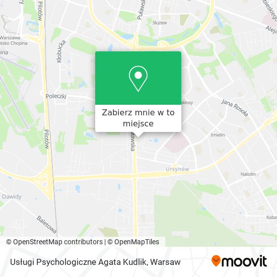 Mapa Usługi Psychologiczne Agata Kudlik