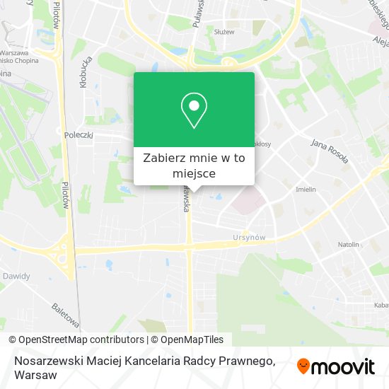 Mapa Nosarzewski Maciej Kancelaria Radcy Prawnego