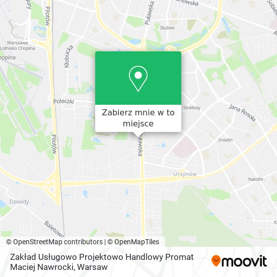 Mapa Zakład Usługowo Projektowo Handlowy Promat Maciej Nawrocki