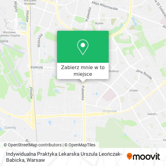 Mapa Indywidualna Praktyka Lekarska Urszula Leończak-Babicka