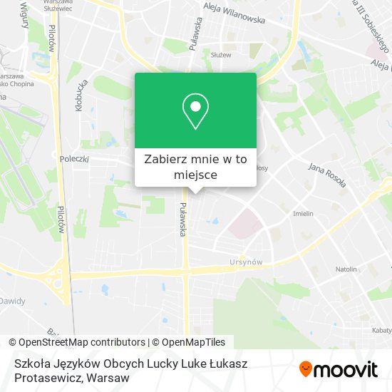 Mapa Szkoła Języków Obcych Lucky Luke Łukasz Protasewicz