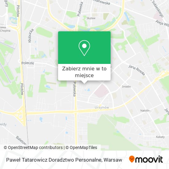 Mapa Paweł Tatarowicz Doradztwo Personalne