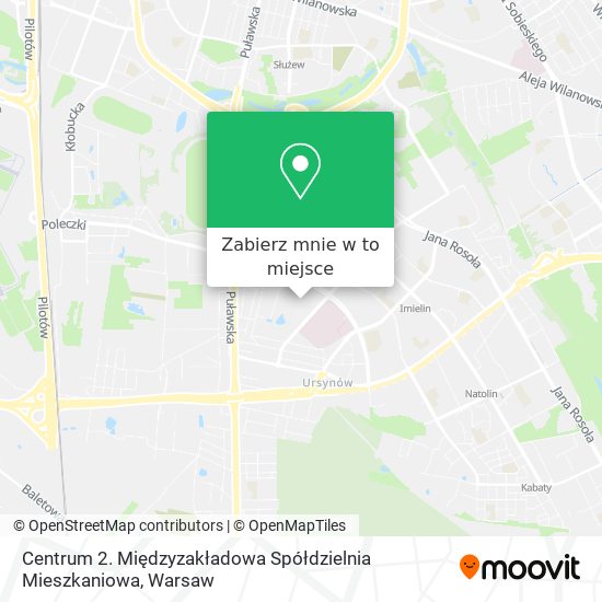 Mapa Centrum 2. Międzyzakładowa Spółdzielnia Mieszkaniowa