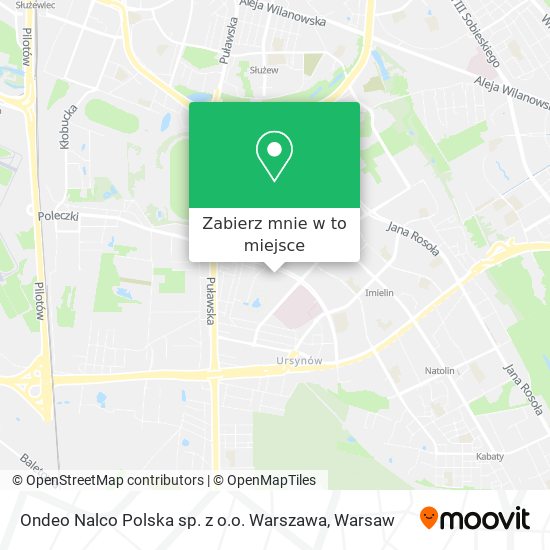 Mapa Ondeo Nalco Polska sp. z o.o. Warszawa