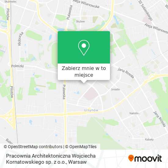 Mapa Pracownia Architektoniczna Wojciecha Kornatowskiego sp. z o.o.