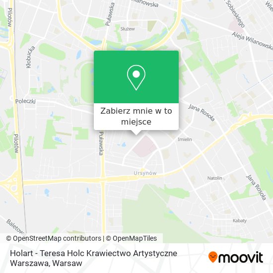 Mapa Holart - Teresa Holc Krawiectwo Artystyczne Warszawa