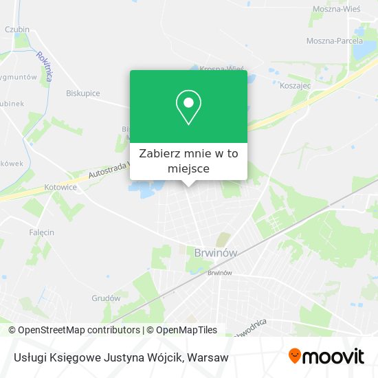 Mapa Usługi Księgowe Justyna Wójcik