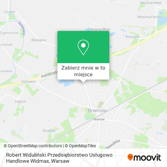 Mapa Robert Widuliński Przedsiębiorstwo Usługowo Handlowe Widmax