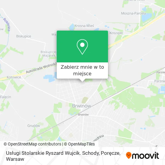 Mapa Usługi Stolarskie Ryszard Wujcik. Schody, Poręcze