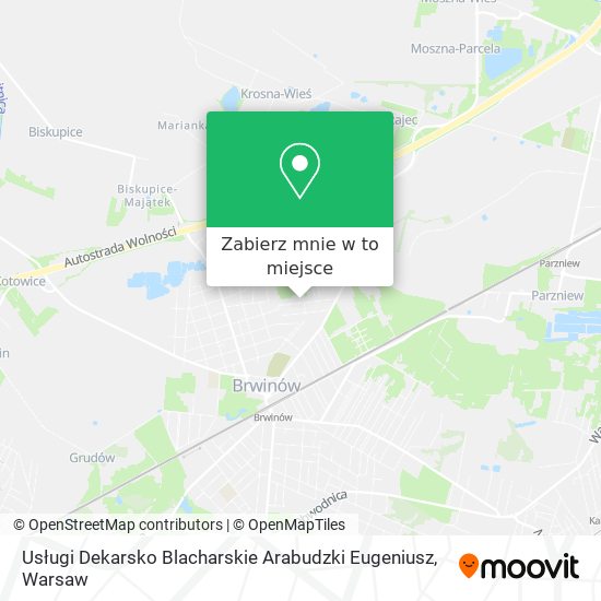 Mapa Usługi Dekarsko Blacharskie Arabudzki Eugeniusz