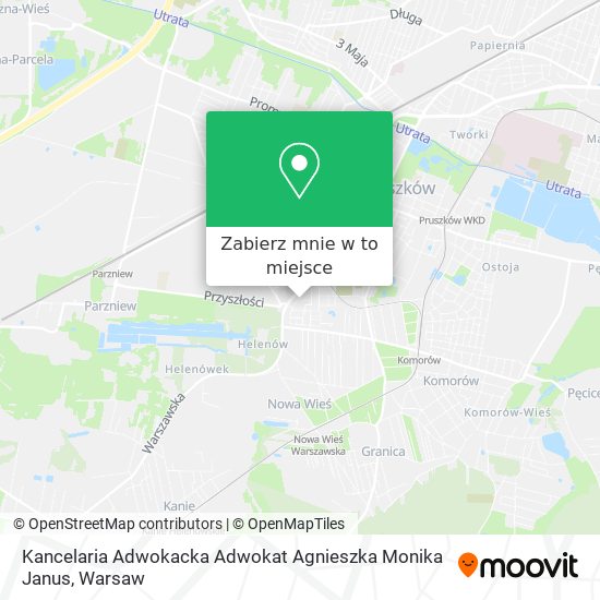 Mapa Kancelaria Adwokacka Adwokat Agnieszka Monika Janus