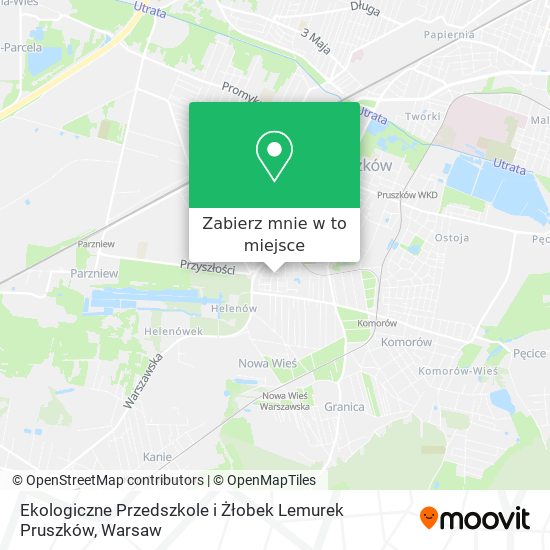 Mapa Ekologiczne Przedszkole i Żłobek Lemurek Pruszków