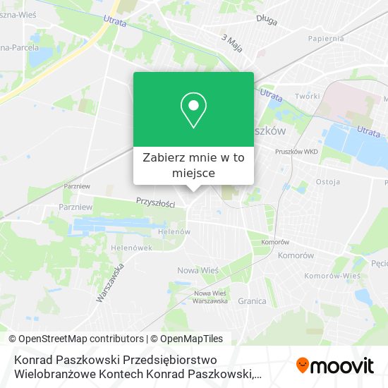 Mapa Konrad Paszkowski Przedsiębiorstwo Wielobranżowe Kontech Konrad Paszkowski